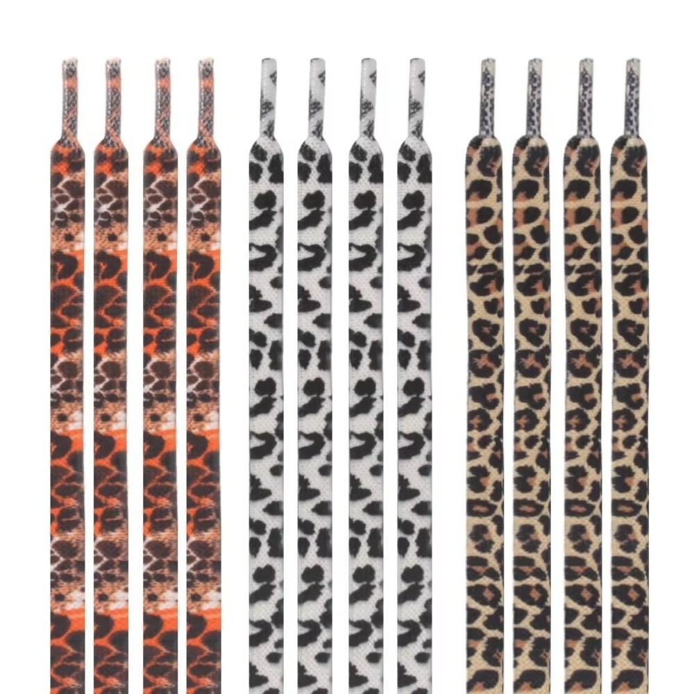Lace Replacement Flat - เชือกรองเท้าลายเสือดาวแฟชั่น 1 คู่ ยาว 120 ซม.