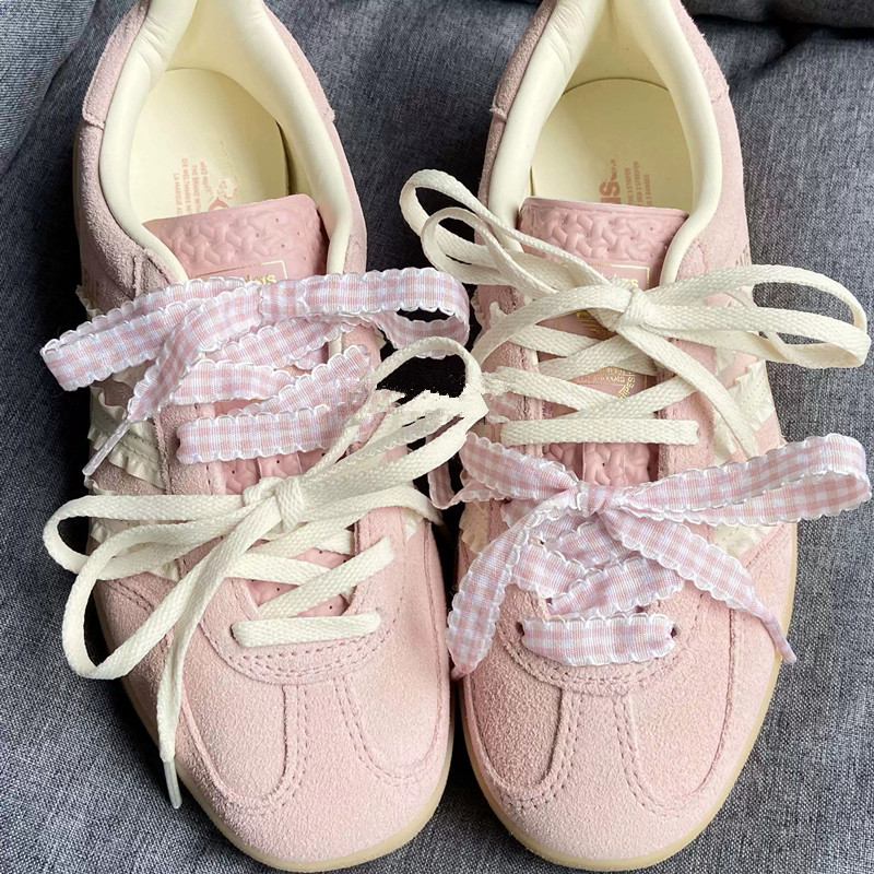 Lace Replacement Flat - เชือกรองเท้าลายตารางแบบแบนกว้าง 1.1 ซม. สำหรับเปลี่ยนเชือกรองเท้าหนัง รองเท้าผ้าใบสีขาว รองเท้าลำลอง