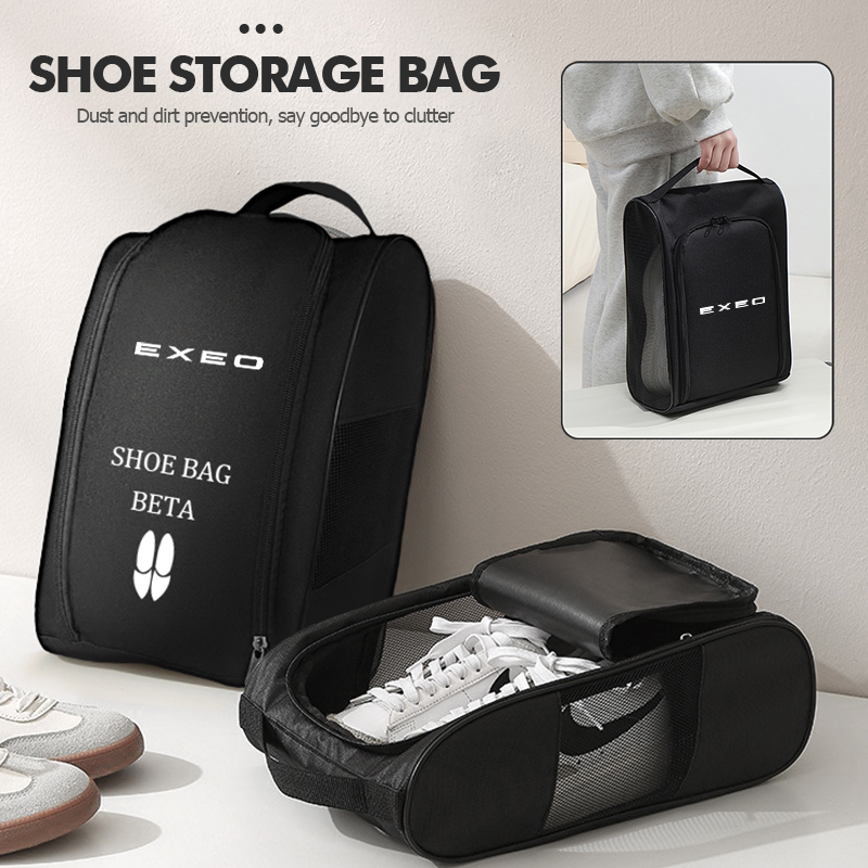 Sneaker Care Shoe Box - กระเป๋าเก็บของในรถยนต์ กระเป๋าเดินทาง ใส่รองเท้า กล่องจัดระเบียบรองเท้าผ้าใบ สำหรับเบาะนั่ง Exeo