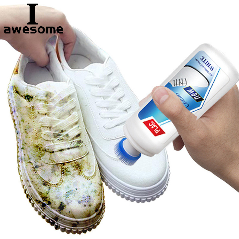 Sneaker Cleaning Kit - Iawesome สีขาวรองเท้าทําความสะอาดภาษาโปลิชคําเครื่องมือทําความสะอาดสําหรับรองเท้าหนังลําลองรองเท้าผ้าใบรองเท้าแปรงฟองน้ําอุปกรณ์ Magic Refreshed