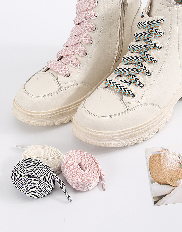 1 คู่ใหม่ 1.5 ซม.กว้าง Wave ไข - Lace Replacement Flat บทวิจารณ์และราคา