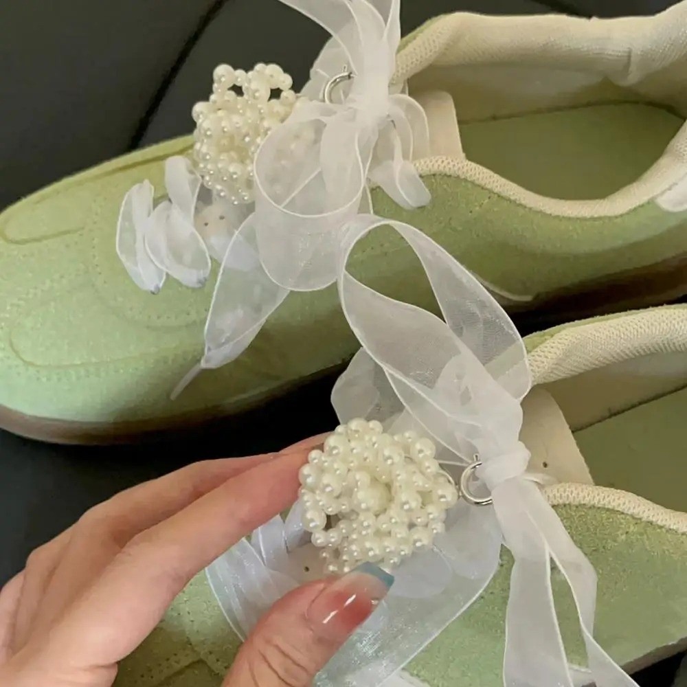 เชือกผูกรองเท้าผ้าชีฟองแบบใหม่ - Lace Replacement Flat บทวิจารณ์และราคา