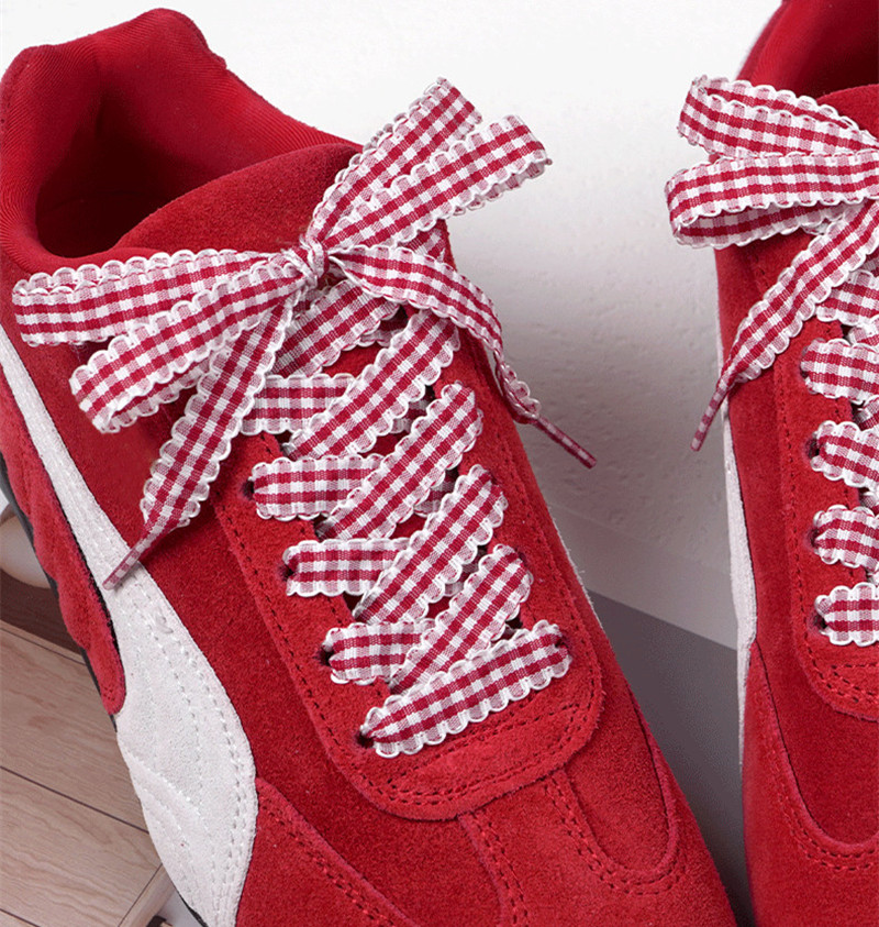 เชือกรองเท้าลายตารางแบบแบนกว้า - Lace Replacement Flat บทวิจารณ์และราคา