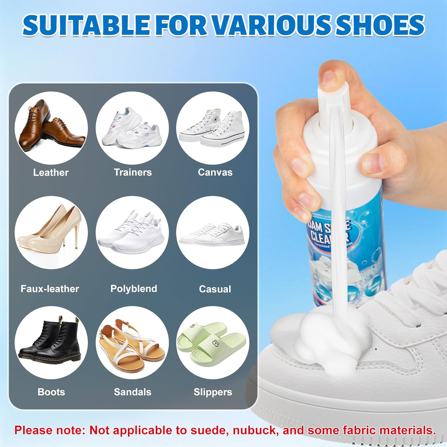 โฟมทำความสะอาดรองเท้าสำหรับขจั - Sneaker Cleaning Kit บทวิจารณ์และราคา