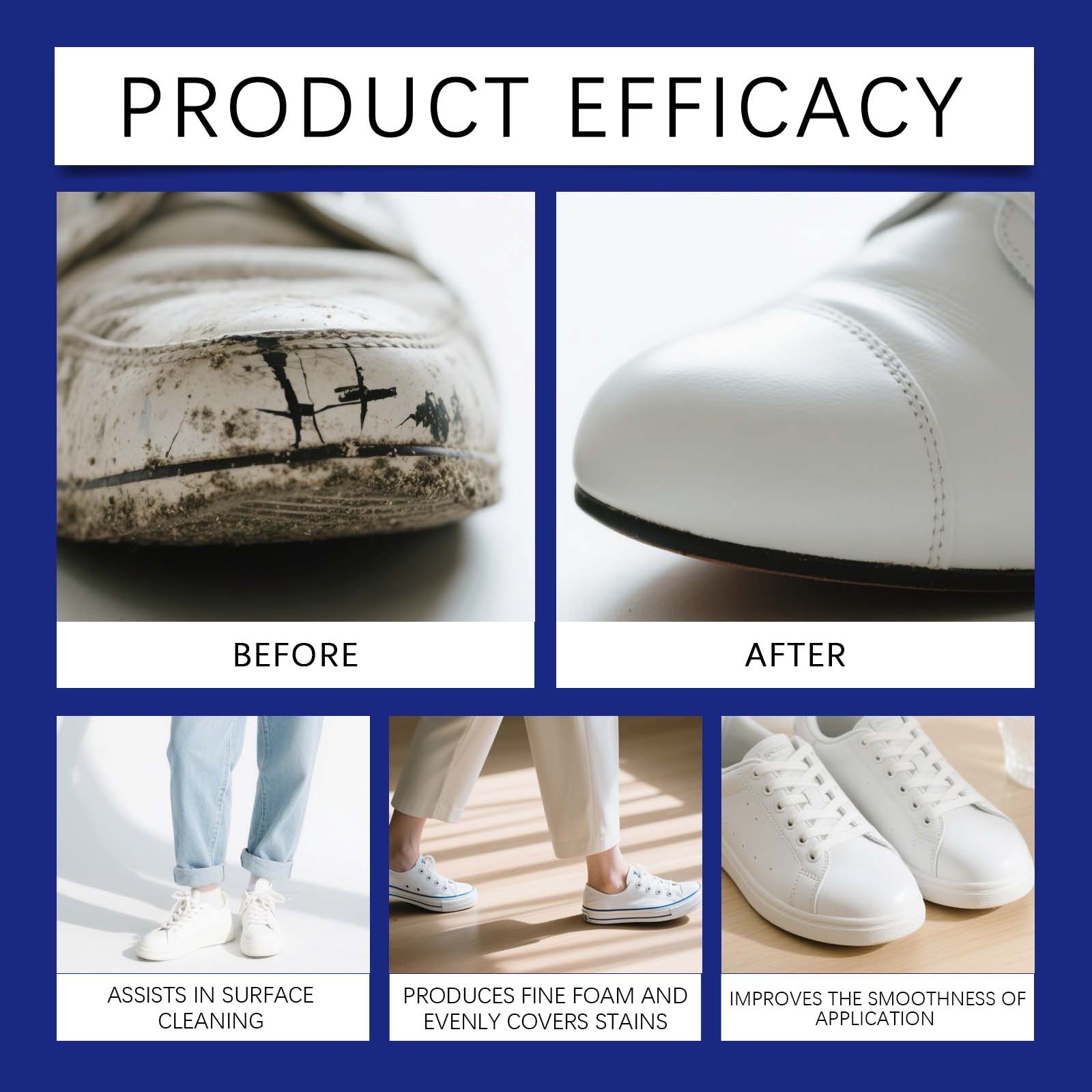 โฟมทำความสะอาดรองเท้าสีขาว น้ำ - Sneaker Care White บทวิจารณ์และราคา