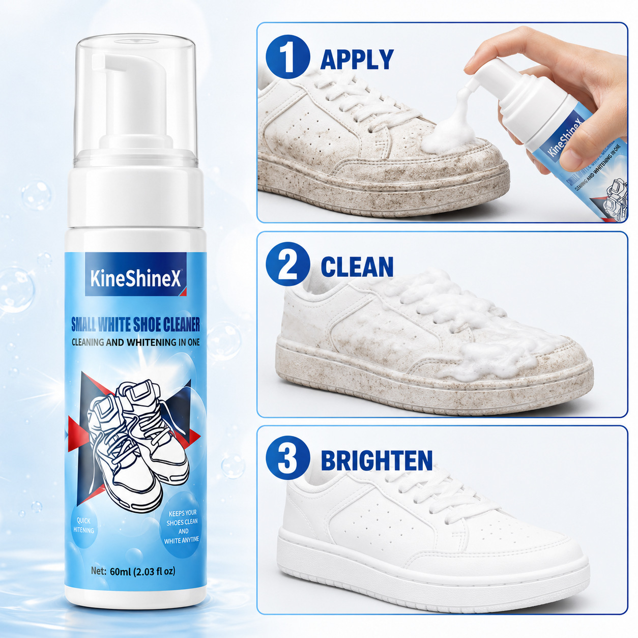 ชุดทำความสะอาดรองเท้า Gihen โฟ - Sneaker Cleaning Kit บทวิจารณ์และราคา